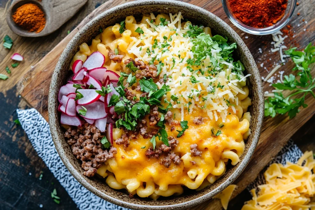 u8635464461 A bowl of boxed mac and cheese upgraded with extr 894d7393 3628 4590 8769 5a22d48998cb 3 What is Kraft Macaroni Changing Its Name to? What to Add to a Box of Mac and Cheese to Make It Better?