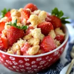 Strawberry shortcake crunchies in a bowl on a wooden table. What Are the Strawberry Shortcake Crunchies Made Of?