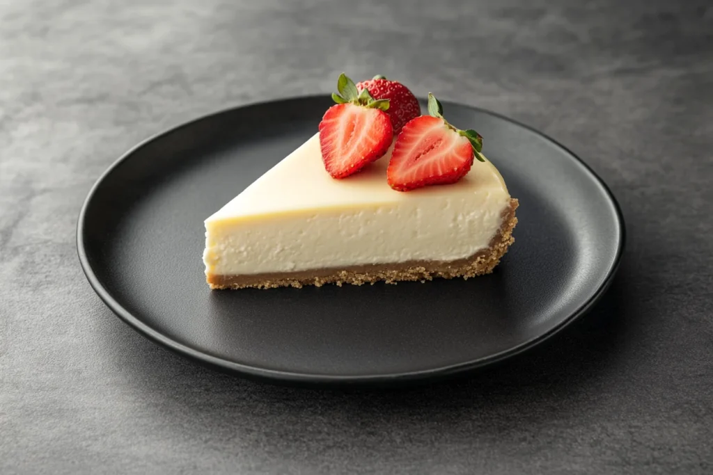 u8635464461 A creamy slice of strawberry cheesecake with a gr 7fda3a7d d3f2 40f4 97fc d7da02e06c67 2 Does Strawberry Cheesecake Have Protein?