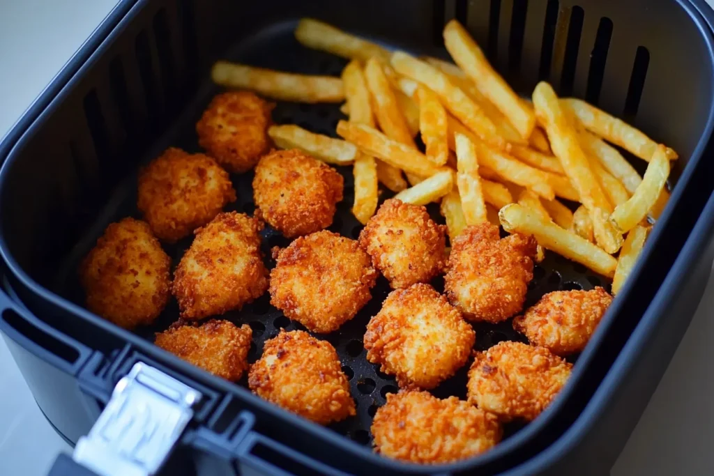 u8635464461 A delicious serving of crispy chicken nuggets and a30cf253 4560 487e a651 be00b2396f45 1 Can You Cook Chicken Nuggets and Fries in the Air Fryer at the Same Time?