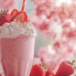 A healthy strawberry shake in a glass with fresh strawberries on the side. Are Strawberry Shakes Healthy
