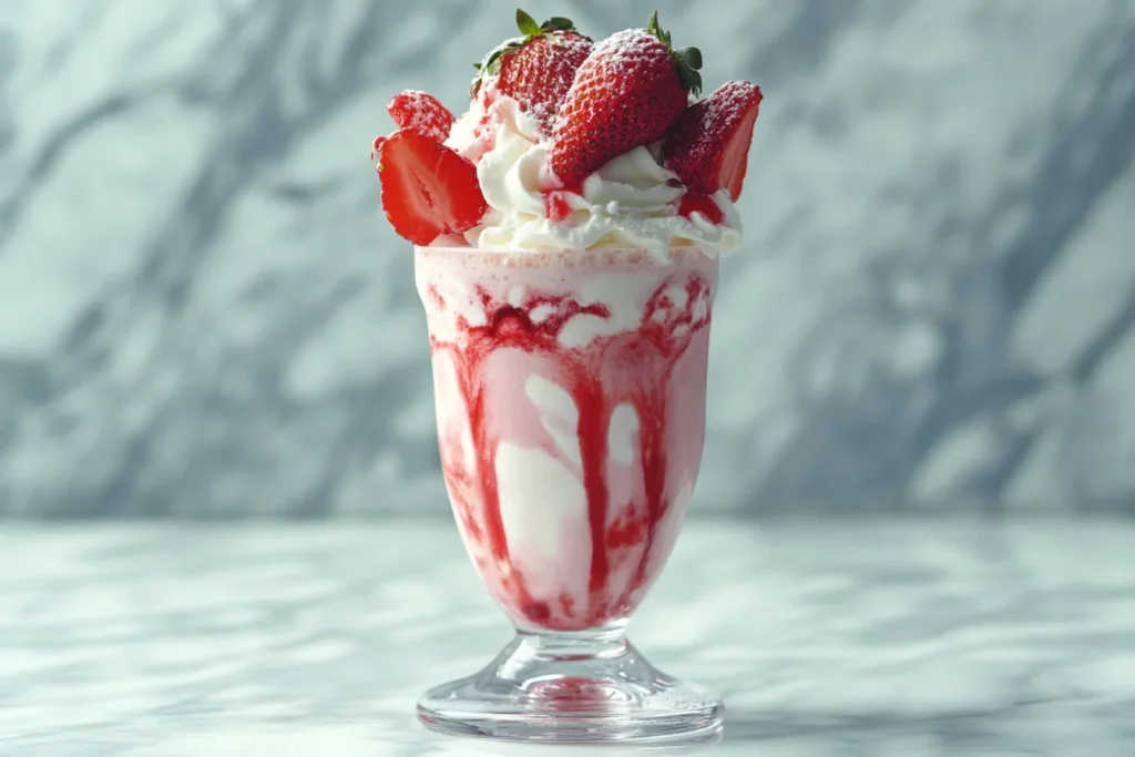 u8635464461 A strawberry cheesecake shake made with low fat i 9eb21cc3 c538 4a97 8f28 87983ffa26bf 1 How Many Calories Are in a Strawberry Cheesecake Shake?