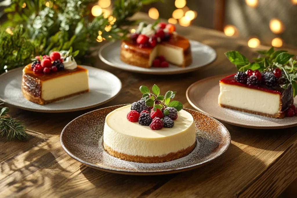 u8635464461 An appetizing display of three types of cheesecak b7d3c84a 0b7c 46d5 b0a0 c28623efaa1e 2 What Are the Three Types of Cheesecake?