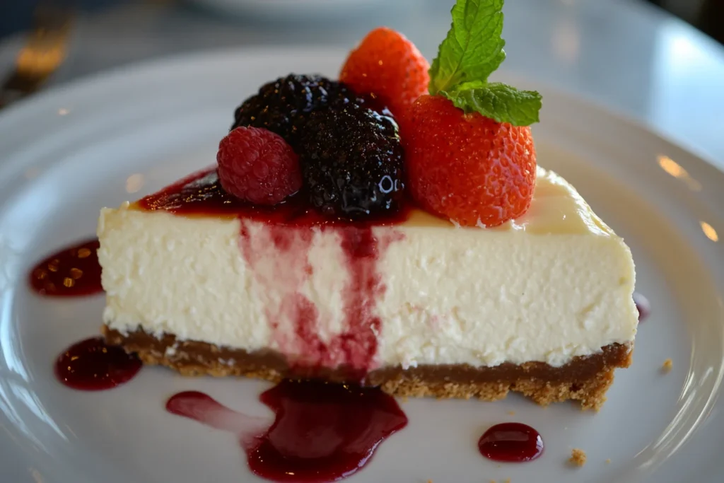 u8635464461 Close up of a slice of New York style cheesecake 51db295a eaf9 4da4 954a 04fce1bd32fe 3 What Is the Difference Between New York Style Cheesecake and Regular Cheesecake?