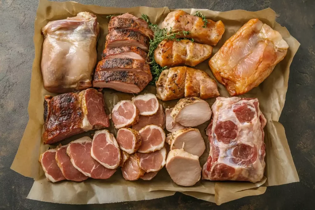 freecompress u8635464461 A top down photo showing a variety of beginner fr 567b3c67 a874 456e beeb 37a9e49f6912 1 What Is the Best Meat to Smoke for Beginners?