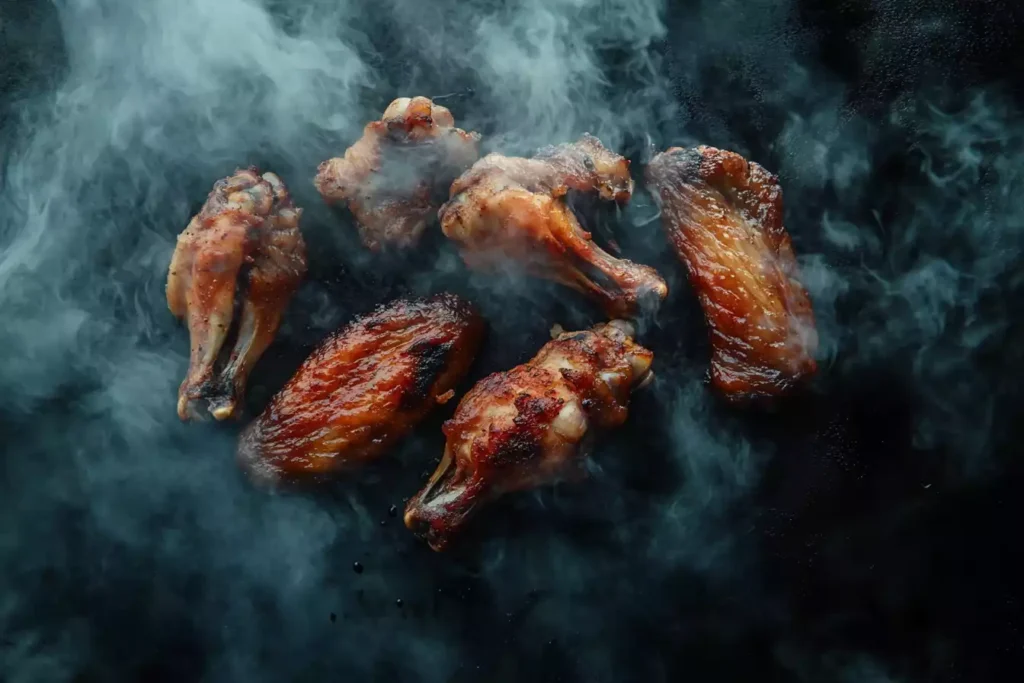freecompress u8635464461 A top down view of freshly smoked chicken wings c cfdf12e3 c7d3 4cea 9332 3240466cdbe8 1 What can you smoke in 3 hours? Quick & Delicious Options