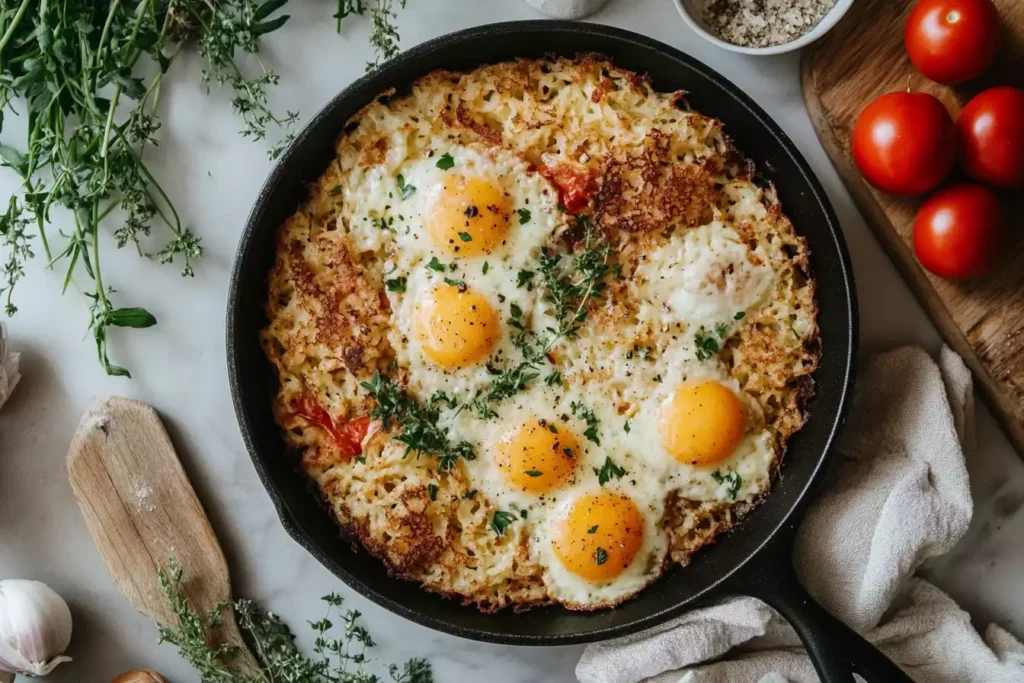 freecompress u8635464461 A top down view of homemade hashbrowns cooked to 27af943a d33e 4e6f 8af5 11f3fdc42666 2 Are Breakfast Hashbrowns Gluten-Free? A Complete Guide
