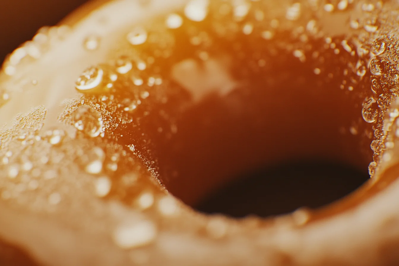Krispy Kreme donut with glaze on a serving tray Are Krispy Kreme Gluten-Free?