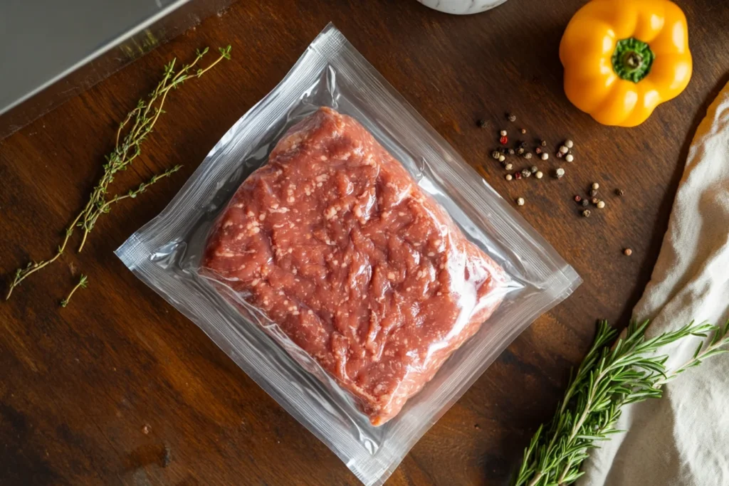 u8635464461 A top down view of fresh ground beef in a vacuum 1cd58edf 3ad3 4521 8eba 6bf6edfffa7a 3 What is the Safest Ground Beef to Buy?