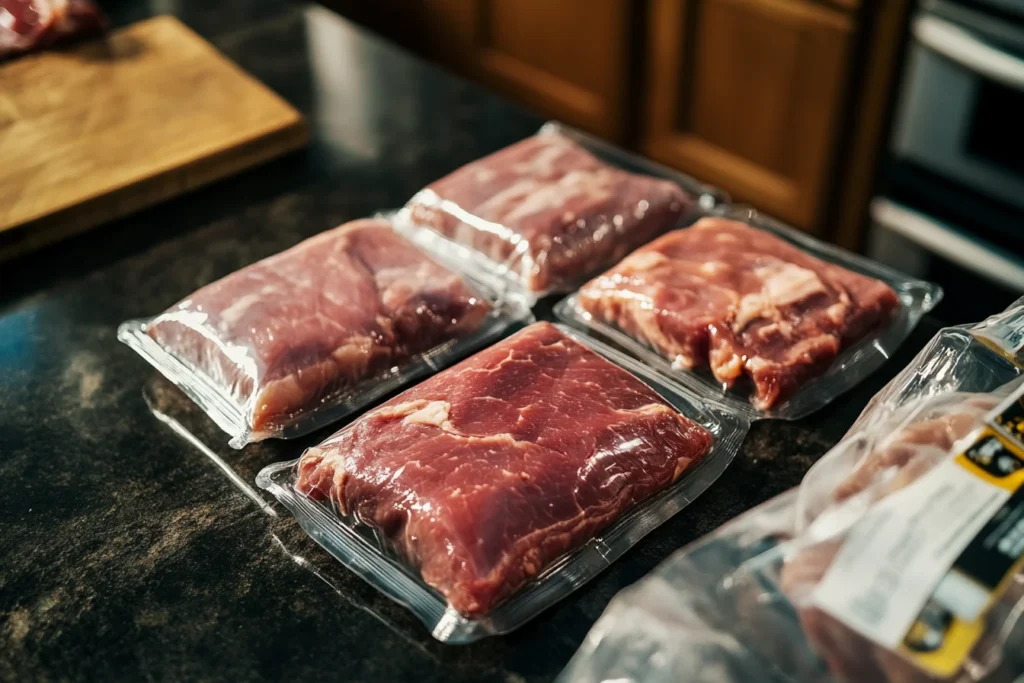 u8635464461 A top down view of packaged meat on a kitchen cou 06e82ad0 6cf7 4b3d 9b0f ca994829bcf4 0 How Do I Know If My Meat Was Recalled?