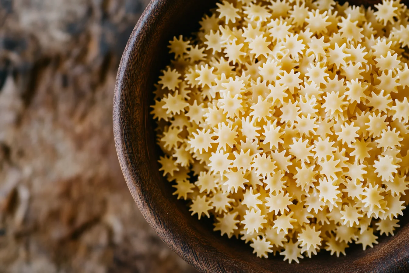 What are the different types of pastina?" star-shaped pastina in a bowl