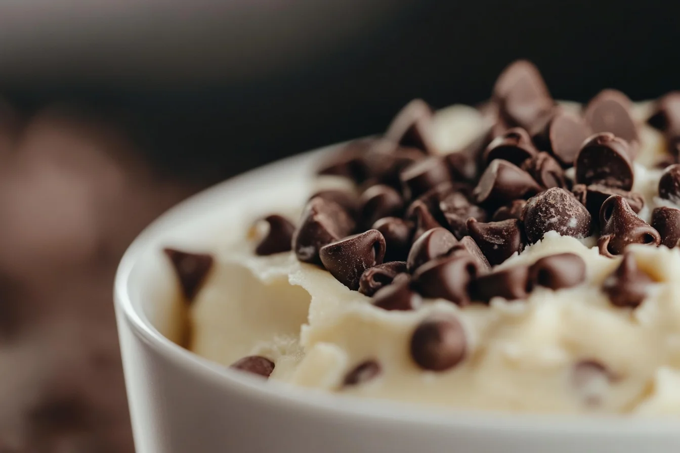 A bowl of cookie dough with chocolate chips. Why Do People Love Cookie Dough?