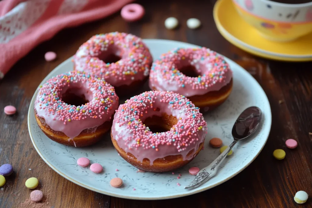 Homemade gluten-free donuts with icing glaze. Krispy Kreme Gluten-Free
