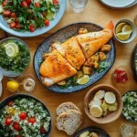 Fresh homemade fish food prepared with vegetables and shrimp, What is the best homemade food for fish?