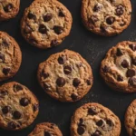 A freshly baked plate of chocolate chip cookies on a kitchen counter, why do people like chocolate chip cookies?