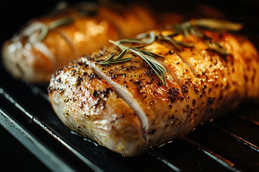 u8635464461 Wild turkey breast being roasted in the oven seas 95ecd0a3 a105 49a2 80a3 c89e2f4ff2c1 0 What Is the Best Way to Prepare a Wild Turkey?