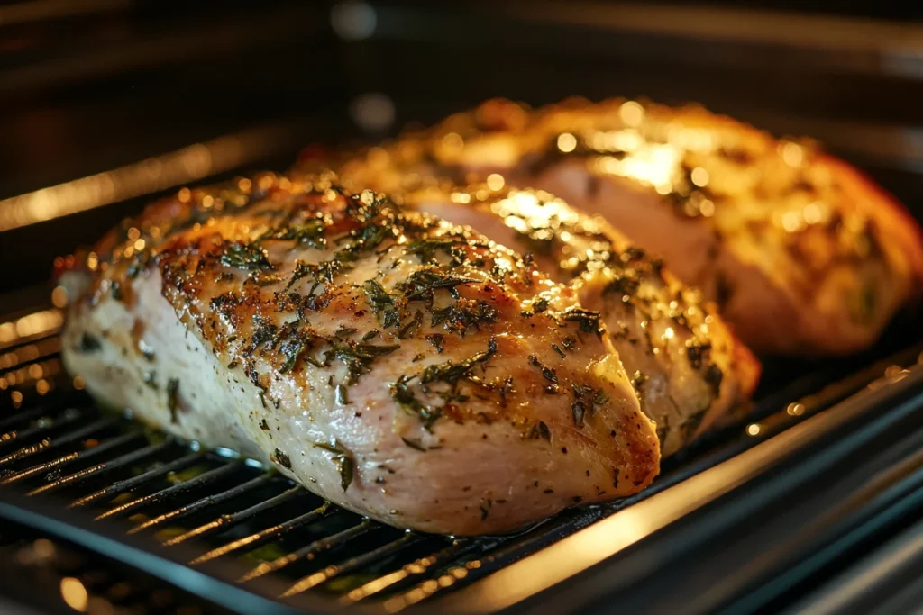 u8635464461 Wild turkey breast being roasted in the oven seas 95ecd0a3 a105 49a2 80a3 c89e2f4ff2c1 2 What Is the Best Way to Prepare a Wild Turkey?