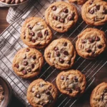 small batch chocolate chip cookies on a baking sheet