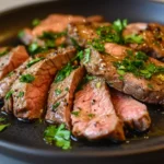 Slices of cooked beef spleen, ready to eat