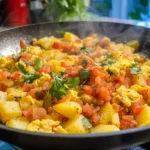 What is a Mexican dish with eggs and potatoes? Huevos con Papas