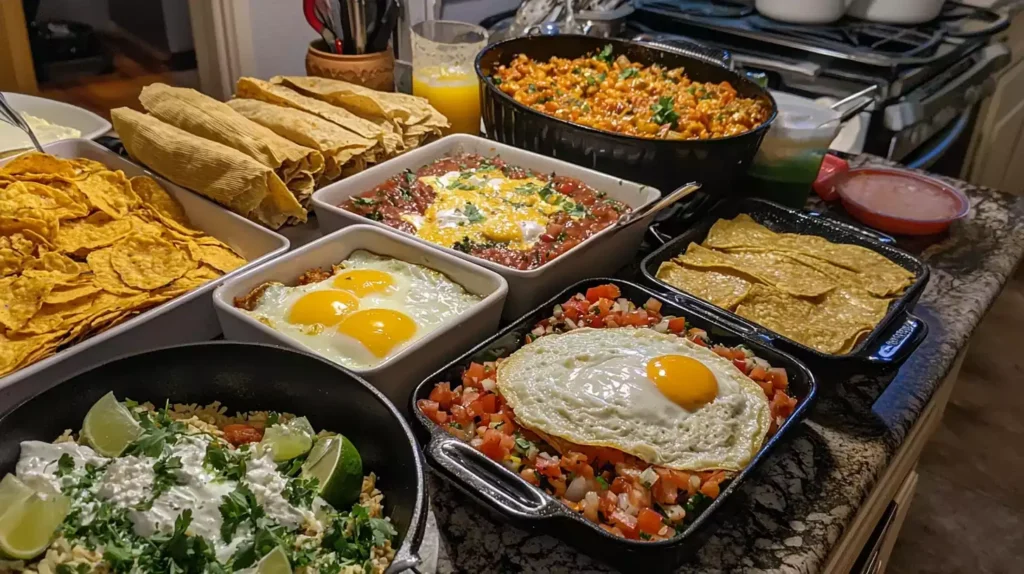 What is a food in Mexico that's popular for breakfast - Assorted Dishes