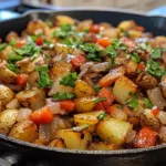 How to make good breakfast potatoes with onions and peppers